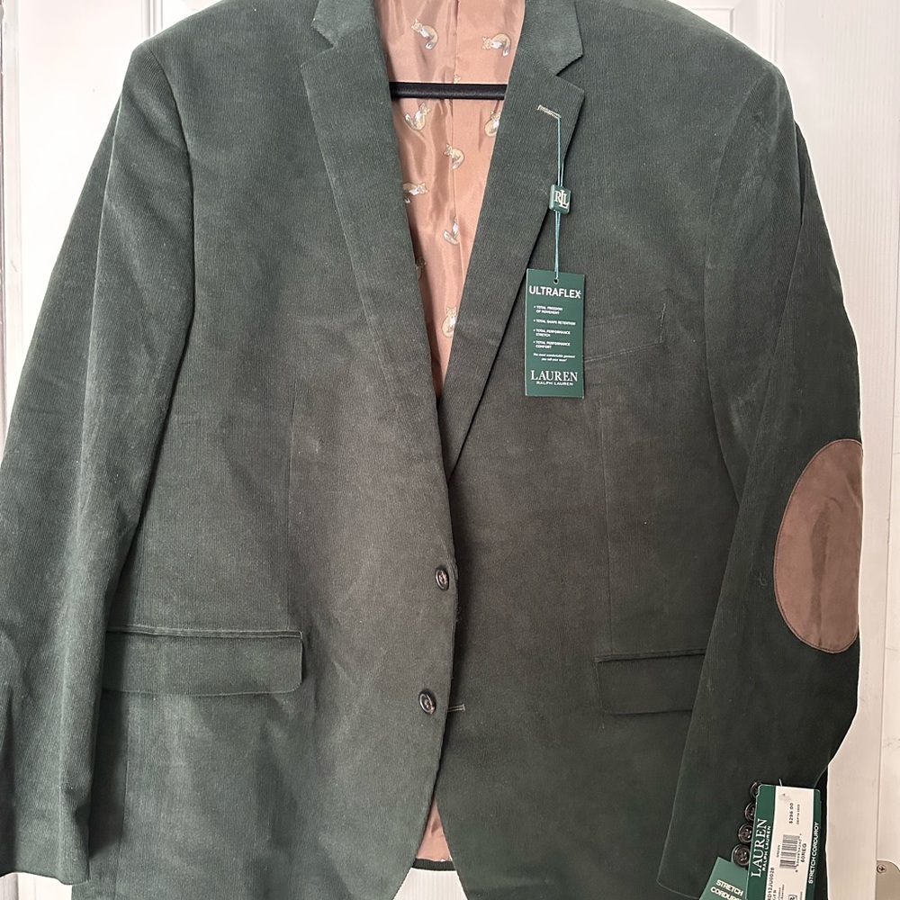 Lauren by Ralph Lauren deep green 50 Reg suit coat, new with tags